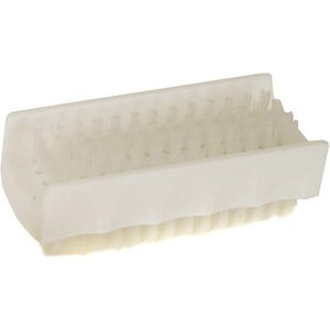 10x Witte nagelborstel tweezijdig bezet - Persoonlijke verzorging - Kunststof / kunstvezel