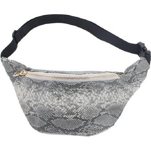 Grijs slangenprint heuptasje/schoudertasje voor meisjes/dames - Festival fanny pack/bum bag