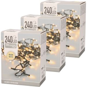 Kerstverlichting - 3x - LED - warm - wit - 240 lampjes - 21 meter - Kerstverlichting kerstboom