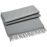 Fijn geweven sjaal grijs voor volwassenen - Klassieke Beechfield sjaals oversized voor dames/heren
