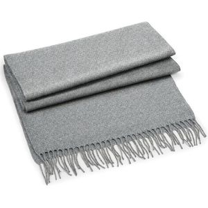Fijn geweven sjaal grijs voor volwassenen