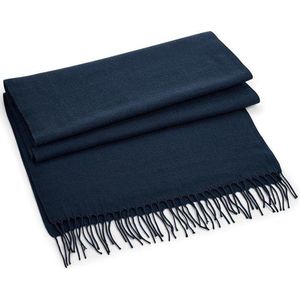 Fijn geweven sjaal navy voor volwassenen - Klassieke Beechfield sjaals oversized voor dames/heren