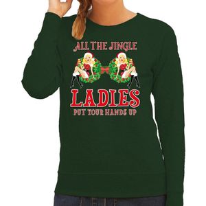 All the jingle ladies - Foute Kersttrui - Groen - Katoen/Polyester