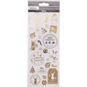 Kerst gouden stickers 78 stuks - Inpakartikelen