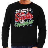 Bellatio Decorations - Im the reason why Santa has a naughty list - Sweater - Zwart - 80% Katoen/20% Polyester