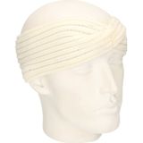 Gebreide winter hoofdband wit voor dames - Winter haarband
