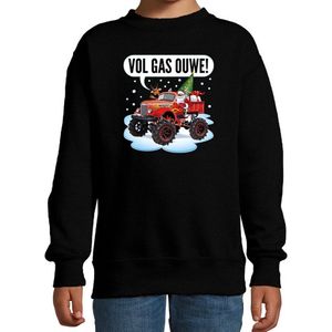 Bellatio Decorations - Kersttrui - Zwart - 80% Katoen/20% Polyester - Monstertruck Print