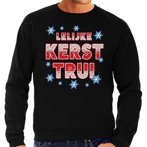 Bellatio Decorations - Lelijke Kersttrui - Sweater - Zwart - Katoen