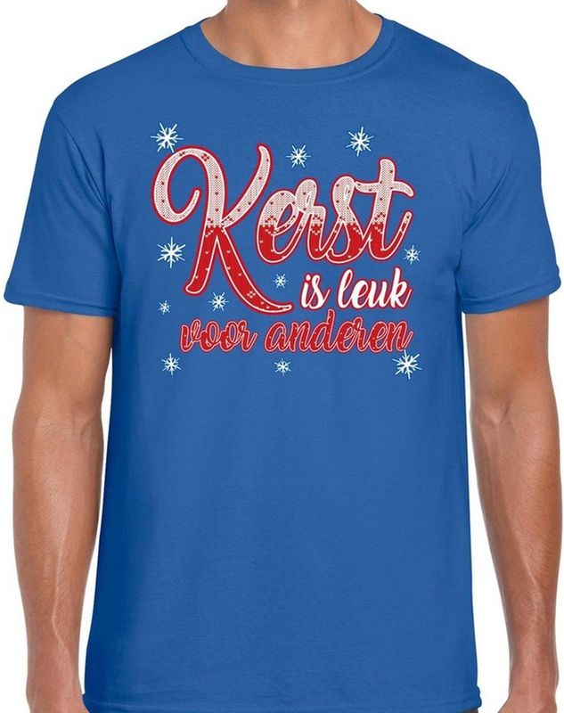 Blauw fout t-shirt Kerst is leuk voor anderen voor heren - kerst t-shirts