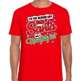 Bellatio Decorations - Fout Kerst Shirt - Rood - Why Santa Has A Naughty List - Voor Heren
