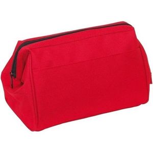 Stevige Toilettas/Make-up Tas Rood 25 cm Voor Heren/Dames