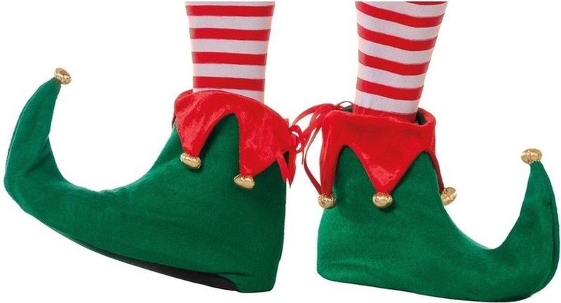Elfen Schoenen - Groen - Elfenschoentjes - 30 cm - Volwassenen - Kerst Elf Accessoires