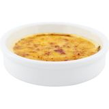 4x Creme brulee schaaltjes porselein wit 12 cm - Hapjes schaaltjes - Tapas schaaltjes