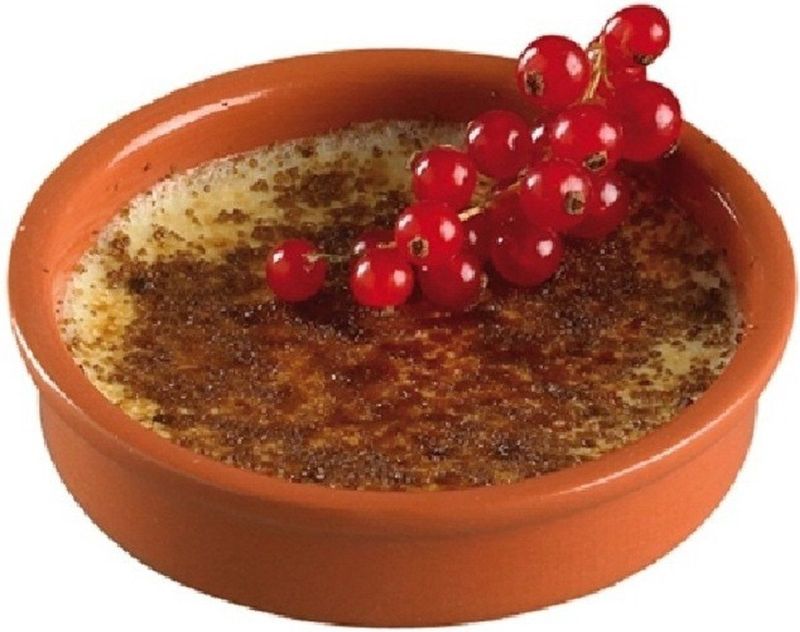 4x Creme brulee schaaltjes terracotta 13,5 cm - Hapjes schaaltjes - Tapas schaaltjes