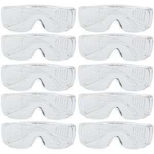 10x Veiligheidsbril/vuurwerkbril voor volwassenen - Beschermbril - Veiligheidsbrillen