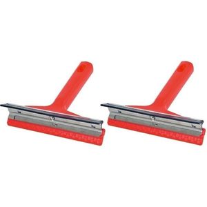 2x IJskrabbers/ijsschrapers met raamwisser 17 cm