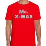 Bellatio Decorations - Mr. X-mas - Fun T-shirt - Rood - Katoen
