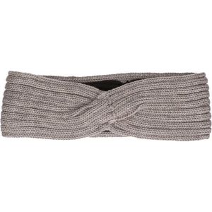 Gebreide winter hoofdband grijs voor dames - Winter haarband
