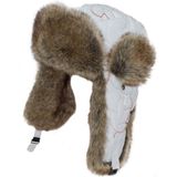 Russische bontmuts wit met nepbont en flappen voor dames - Faux fur pilotenmuts