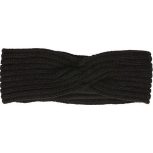 Warme winter hoofdband gebreid zwart voor dames - Mutsen - volwassenen
