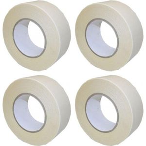 4x Dubbelzijdig plakband / tapijttape 150 cm wit - Dubbelzijdig foam tape