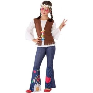 Hippie/Flower Power/jaren 60 kostuum voor meisjes - Verkleedkleding - Carnaval 128