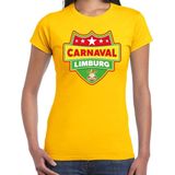 Carnaval verkleed t-shirt Limburg - geel - dames - Limburgse feest shirt verkleedkleding