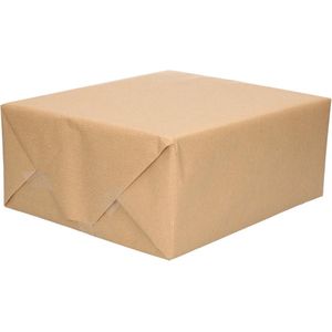 2x Inpakpapier/cadeaupapier gerecycled kraft bruin rol 200 x 70 cm - Hobby kraftpapier - Cadeauverpakking kadopapier