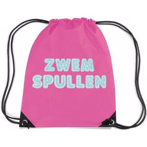 Zwemtas / rugtas van nylon met rijgkoord fuchsia roze - Gymtasje - zwemtasje