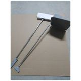 Luxe mariaset / stoffer en blik met lange metalen steel 90 cm - schoonmaakspullen / veegset