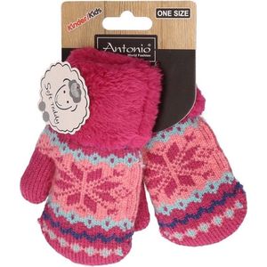 Warme winter handschoenen knalroze Nordic voor peuters - Handschoenen - kinderen