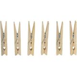 108x Wasknijpers / wasgoedknijpers van hout met metalen veer