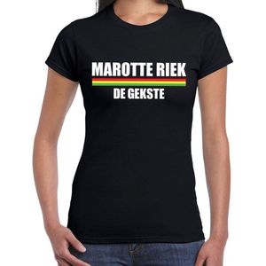 Carnaval t-shirt Marotte Riek de gekste voor dames - zwart - Sittard - carnavalsshirt / verkleedkleding XS