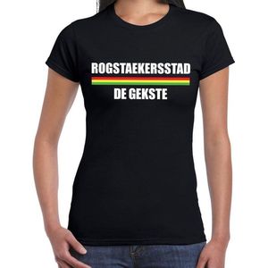 Carnaval t-shirt Rogstaekersstad de gekste voor dames - zwart - Weert - carnavalsshirt / verkleedkleding