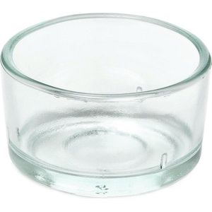 Trend Candles Theelichthouder/waxinelichthouder - van glas - 4,2 x 3 cm