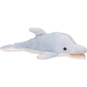Pluche Blauwgrijze Dolfijn Knuffel 26 cm - Dolfijnen Zeedieren Knuffels - Speelgoed Voor Kinderen
