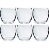6x Tumbler waterglazen 340 ml - Luxe drinkglazen - Glas - Glazen voor frisdrank/water