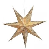 Kerstversiering gouden kerststerren 60 cm - Kerststerren hangdecoraties - Kerstversiering