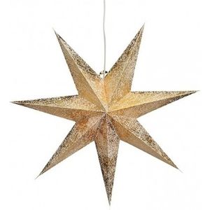 Kerstversiering gouden kerststerren 60 cm - Kerststerren hangdecoraties - Kerstversiering