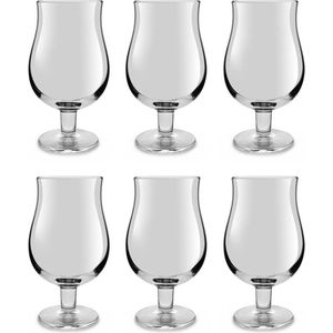 6x Speciaal bierglazen/tulpglazen transparant 400 ml Mainz - Bierglas