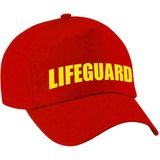 Lifeguard / strandwacht verkleed pet voor jongens en meisjes - rood / geel - reddingsbrigade baseball cap - carnaval / kostuum