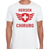 Hersen chirurg verkleed t-shirt wit voor heren