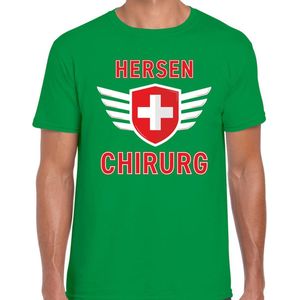 Bellatio Decorations - Hersen Chirurg - T-shirt - Groen - Katoen