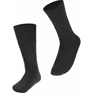 HEAT KEEPER - Thermo Hoge Sokken - Grijs - Extra Dikke Stof - Kniekousen