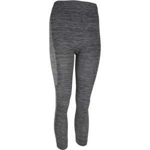 Thermo broek ondergoed lang voor dames zwart melange - Maat S - Wintersport kleding - Thermokleding - Lange thermo broek 36