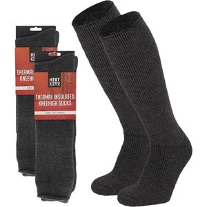 Thermo - Knierekousen - Antraciet - Dames - 2 Paar