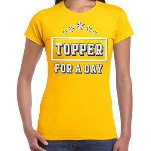 Topper for a day concert t-shirt voor de Toppers geel dames - feest shirts M