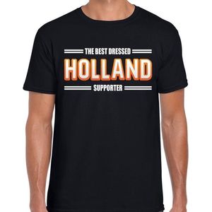 Holland best dressed supporer  / Nederlands elftal supporter t-shirt zwart voor heren