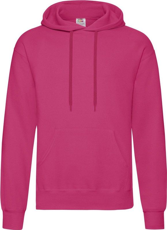 Fruit of the Loom - Classic Hooded Sweat - Hoodie - Fuchsia Roze - Katoen