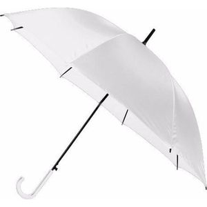 Automatische paraplu - 15x - wit - dia 107 cm - 82 cm lang - regen - polyester/metaal